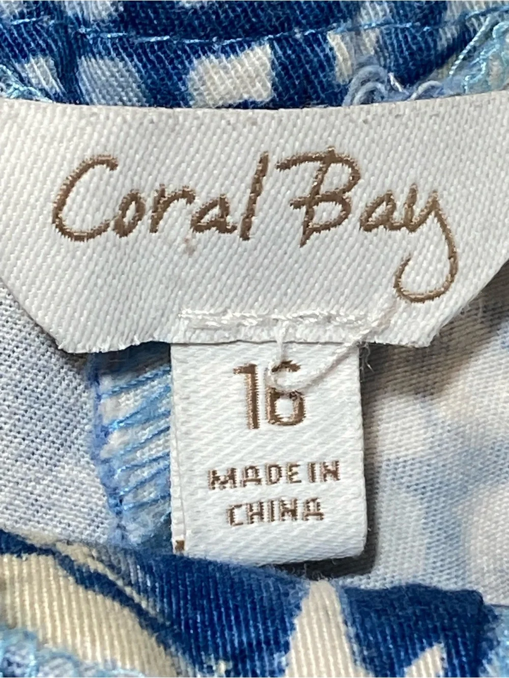 Coral Bay Blue and White Tropical Print Shorts